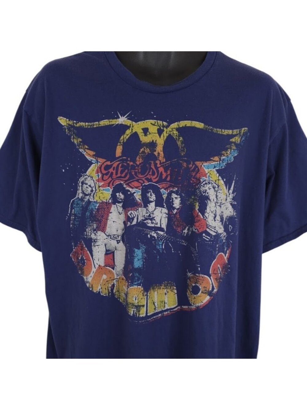 Aerosmith  T Shirt Mens Size 2XL Blue Dream On Retro Rock And Roll Band Tee